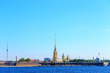 Saint-Petersburg, Rusya. Peter ve Paul Cathed'in kulesi