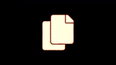 Sembol kopya saydamlıktan yanar, sonra tekrar yanar. Alfa kanal Premultiplied - siyah renk ile mat