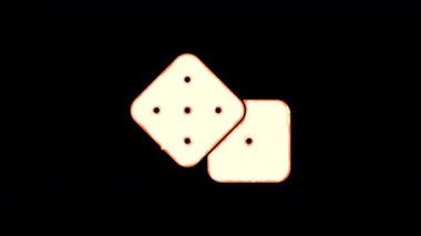 Sembol zarları saydamlığı yakıp tekrar yanar. Alfa kanal Premultiplied - siyah renk ile mat