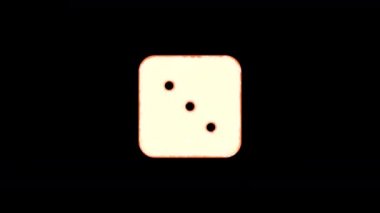 Sembol üç saydamlık tan üç yanar, sonra tekrar yanar. Alfa kanal Premultiplied - siyah renk ile mat