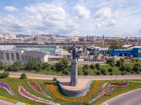 Russia, Ulan-Ude - August 03, 2018: Hospitable Buryatia. Monumen — Stock Photo, Image