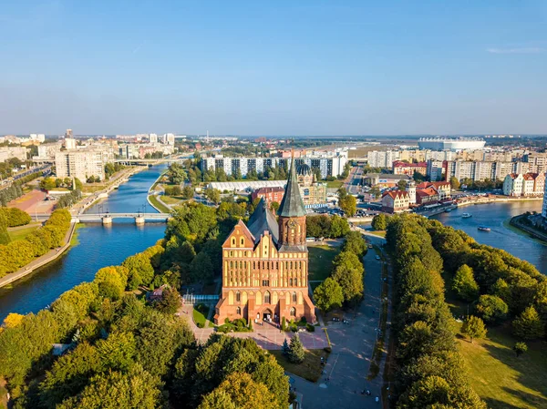 Vista aérea La parte central de la ciudad de Kaliningrado, el Kal —  Fotos de Stock