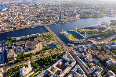 Saint-Petersburg, Rusya. Ci orta kısmının Panoraması