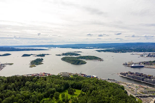 Oslo, Noruega. Fiordo de Oslo desde el aire —  Fotos de Stock