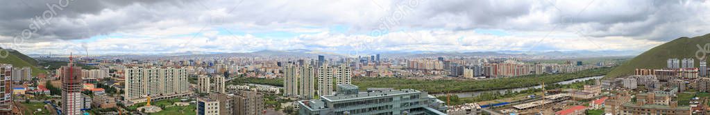Mongolia, Ulaanbaatar. Panarama is the capital of Mongolia, the 