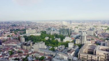 Brüksel, Belçika. Avrupa Parlamentosu binaları kompleksi. Devlet enstitüsü. 4K