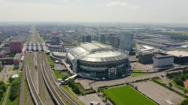 Ámsterdam, Países Bajos. Johan Cruijff ArenA (Amsterdam Arena). Copa Mundial de la FIFA 2020. 4K — Vídeo de stock