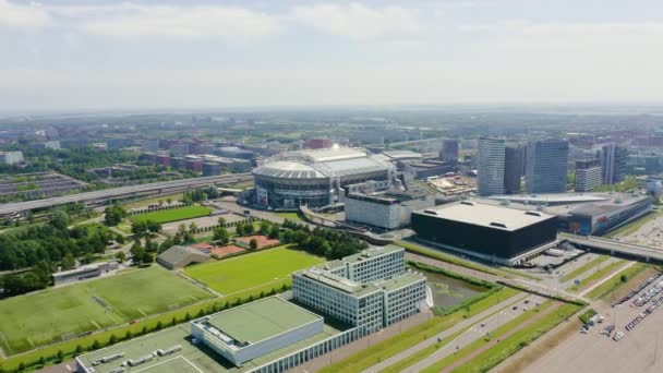 Amsterdam, Holandia. Johan Cruijff ArenA (Amsterdam Arena). 2020 Miejsce Mistrzostw Świata FIFA. 4K — Wideo stockowe