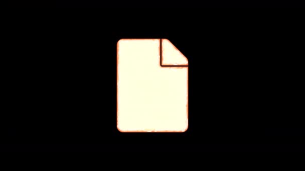 Symbol filen brinner av genomskinlighet och bränner sedan igen. Alfakanal förmultiplicerad-Matted med färg svart — Stockvideo