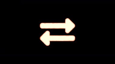 Sembol değişimi saydamlıkça yanar, sonra tekrar yanar. Alfa kanal Premultiplied - siyah renk ile mat