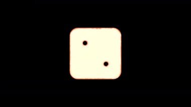 Sembol, saydamlıktan iki yanık, sonra tekrar yanar. Alfa kanal Premultiplied - siyah renk ile mat