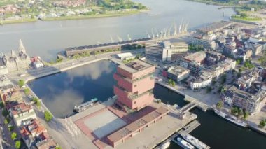 Antwerp, Belçika. Mas Müzesi (Museum aan de Stroom). 4k