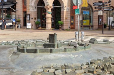 Helsingborg, İsveç - 25 Haziran 2019: Cit'in bronz minyatürü