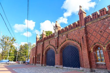 Rusya, Kaliningrad-25 Eylül 2018: Friedland kapısı. Bir