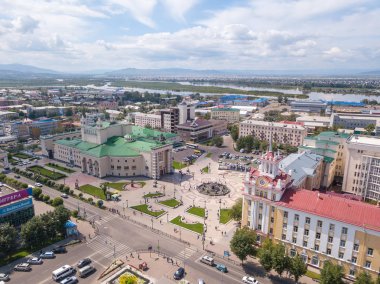 Rusya, Ulan-Ude - 03 Ağustos 2018: Buryat State Academic Opera 