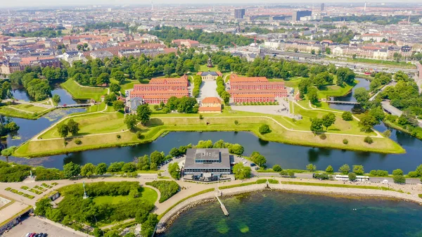 Copenhague, Danemark. Ancien Fort Kastellet, Du Drone — Photo