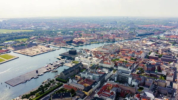 Copenhague, Danemark. Panorama général de la partie historique centrale de la ville, De Drone — Photo