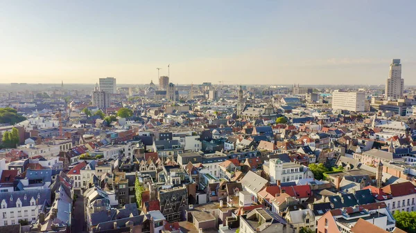 Anvers, Belgique. Cathédrale Notre-Dame d'Anvers. (Onze-Lieve-Vrouwekathedraal Anvers), Vue Aérienne — Photo