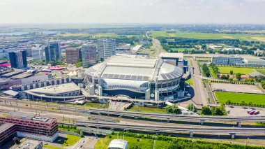 Amsterdam, Hollanda - 30 Haziran 2019: Johan Cruijff Arena (Amsterdam Arena). 2020 Fifa Dünya Kupası, Havadan Görünüm 