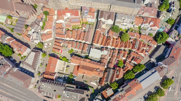 Bremen. bremen schnoor. Blick im Flug, Luftaufnahme — Stockfoto