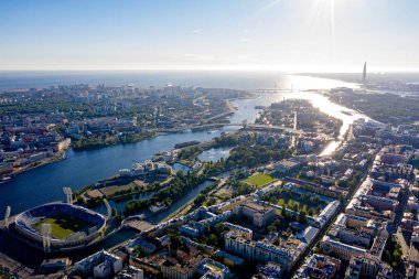 Saint-Petersburg, Rusya. Ci orta kısmının Panoraması