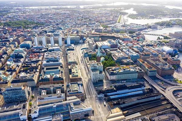 Stockholm, Sverige. Panorama över staden. Företagsdelen av ci — Stockfoto