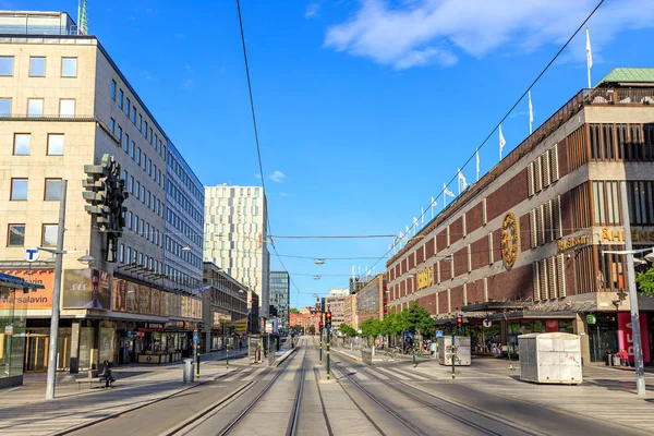 Stockholm, Sweden - June 23, 2019: Klarabergsgatan - the main st — Stock Photo, Image
