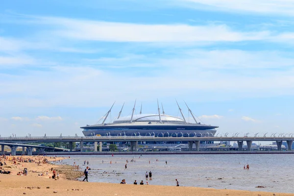 Saint-Petersburg, Oroszország-június 19, 2019: Gazprom Arena, Stadium — Stock Fotó