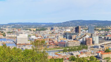 Oslo, Norveç. Olmadan şehrin iş parçası Panorama 