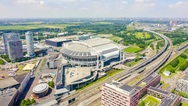 荷兰阿姆斯特丹 - 2019年6月30日：约翰·克鲁伊夫竞技场（阿姆斯特丹竞技场）。2020年国际足联世界杯场地，鸟瞰图 — 图库照片