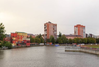 Rusya, Kalininingrad. Pregolya Nehri. Kalininingrad Şehir Merkezi