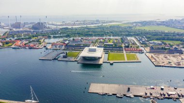 Kopenhag, Danimarka. Kopenhag Opera Binası, Drone'dan 