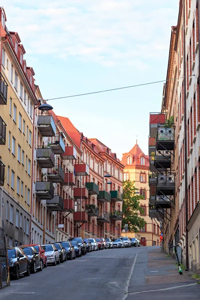 Göteborg, Schweden. Straße in einem Wohngebiet der Stadt — Stockfoto