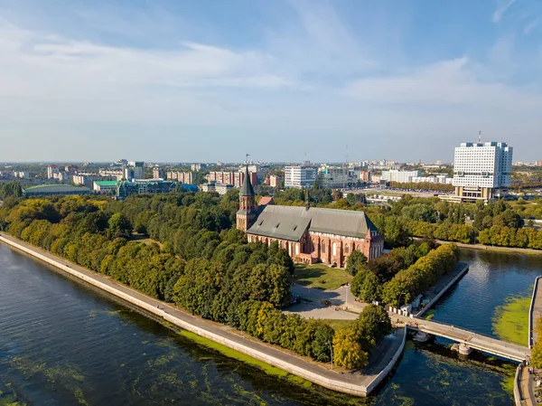 Vista aérea del centro histórico de Kaliningrado. Vista de Kant —  Fotos de Stock