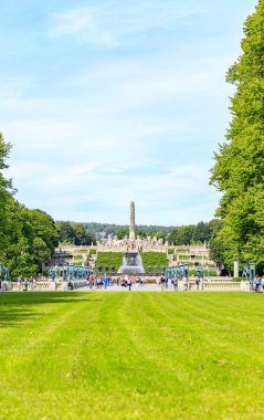 Oslo, Norveç - 24 Haziran 2019: Vigeland Heykel Parkı 
