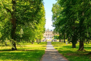 Stockholm, İsveç - 23 Haziran 2019 Saray Bahçesi ve Drottningho