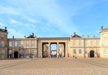 Kopenhag, Danimarka. Kraliyet Sarayı Amalienborg bir mimar.