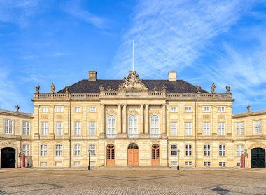 Kopenhag, Danimarka. Kraliyet Sarayı Amalienborg bir mimar.