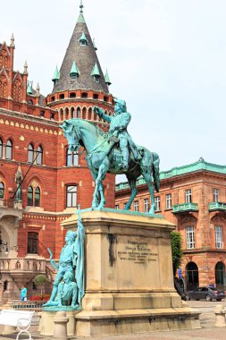 Helsingborg, İsveç - 25 Haziran 2019: Magnus Stenbock Anıtı, c