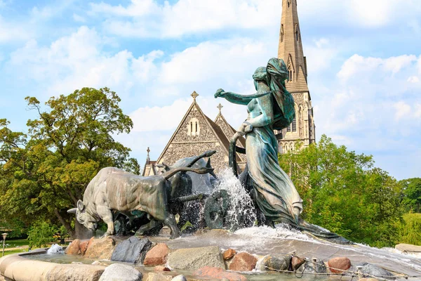 Kodaň, Dánsko. Gefions Fountain ("Gefionspringvandet") - f — Stock fotografie