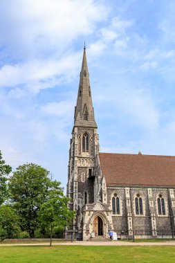 Kopenhag, Danimarka. St. Alban Kilisesi, C 'deki Anglikan Kilisesi.