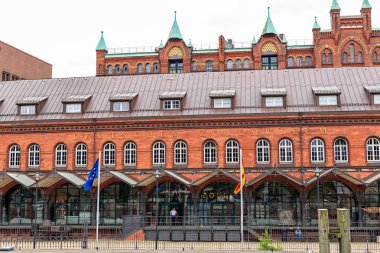 Hamburg, Almanya - 27 Haziran 2019: Alman Zollmuseum binası