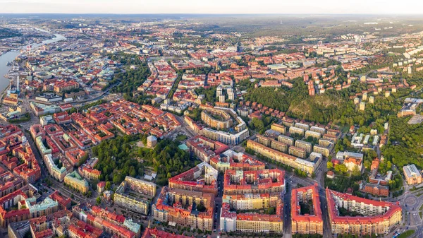 Gotemburgo, Suecia. Vista aérea panorámica del centro de la ciudad en — Foto de Stock
