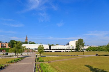 Helsinki, Finlandiya - 21 Haziran 2019: Finlandiya Kongresarayı.