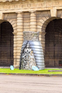 Verona, İtalya - 15 Temmuz 2019: Ancient Gate 