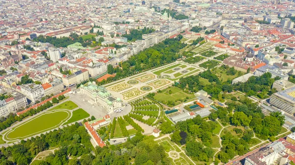 비엔나 오스트리아 벨베데레 Belvedere 바로크 단지이다 세기초에 루카스 힐데브란트 가설계 — 스톡 사진