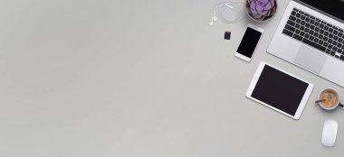 Üstten Görünüm Ofis Masası