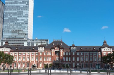 Marunouchi, Tokyo, Japonya - 20 Temmuz 2018: Görünüm Tokyo İstasyonu'nda Marunouchi iş bölgesi, Japonya.