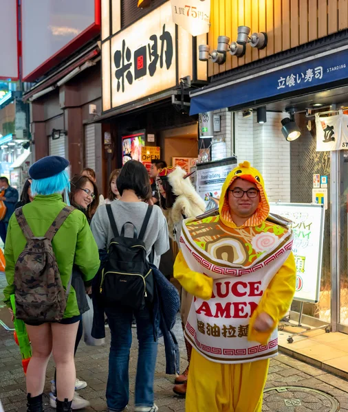 Tokyo Japan 2018 Unglaubliche Menschenmenge Shibuya Distrikt Während Der Halloween — Stockfoto