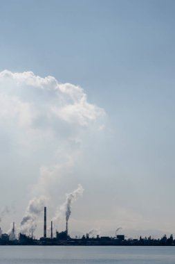 Hava kirliliği sanayi. Çevre kirliliği. Ekoloji kavramı.
